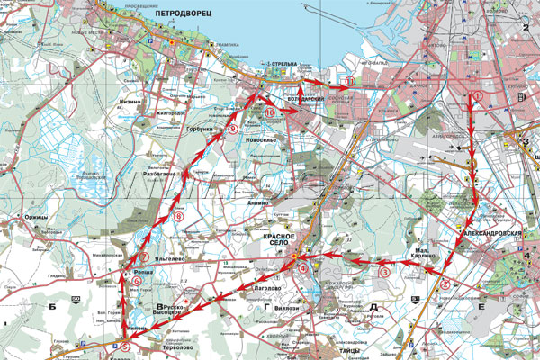 Ропша санкт петербург карта